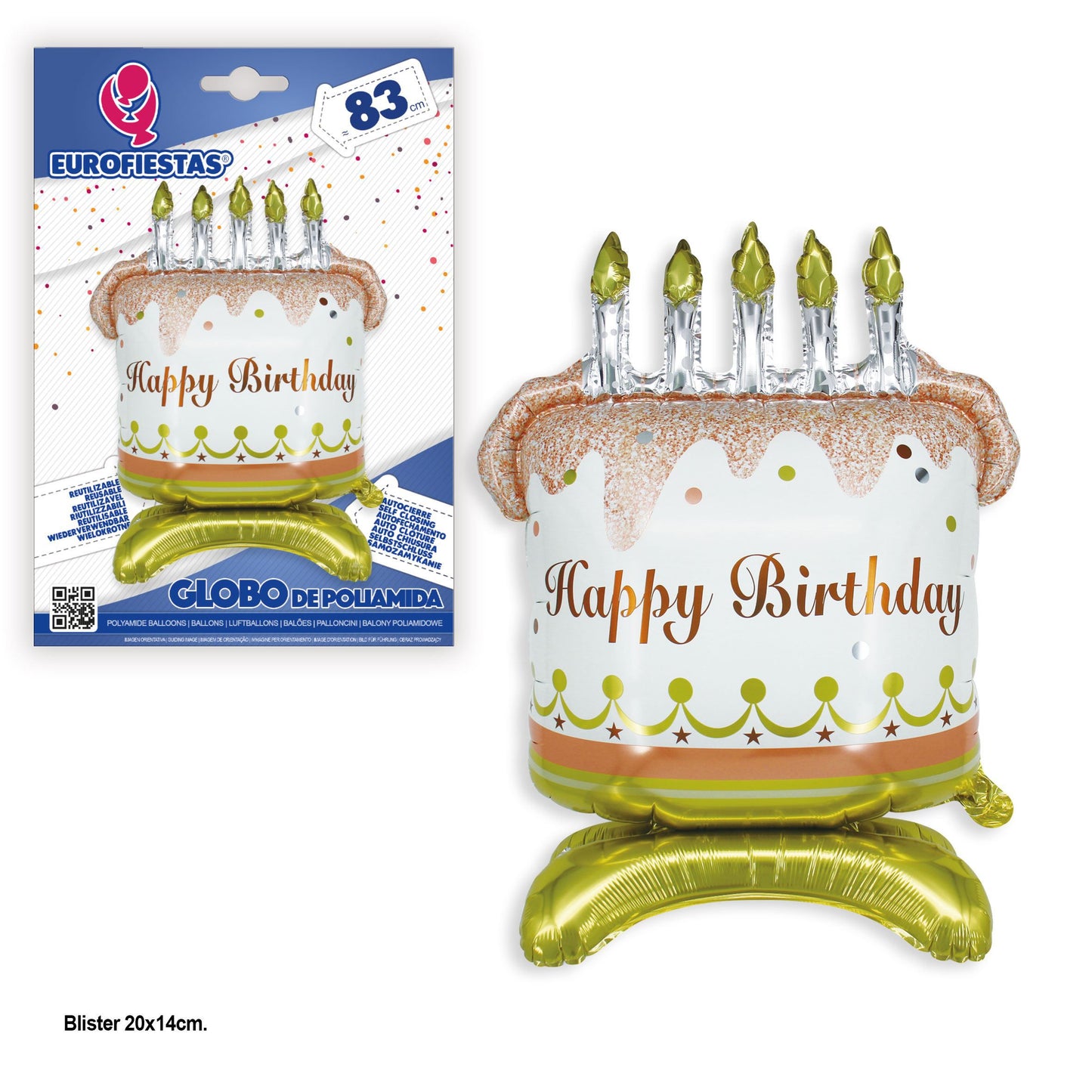 Happy Birthday Cake - Standing Air Balloon