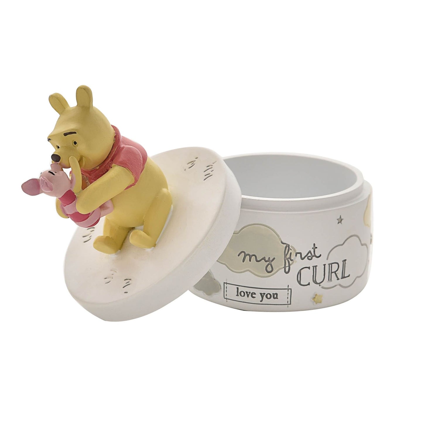 Disney Magical Begginings Tooth & Curl pots Winnie & Piglet