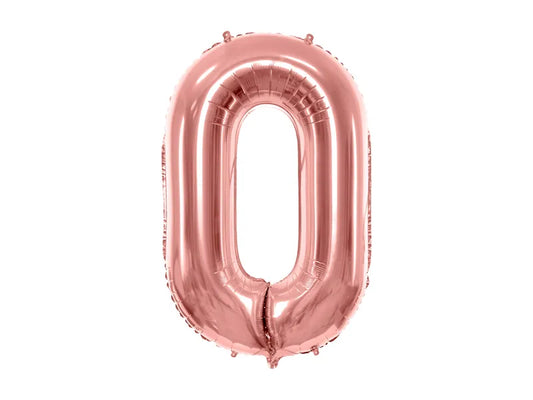 Large Number Rose Gold Foil Balloons (0-9)