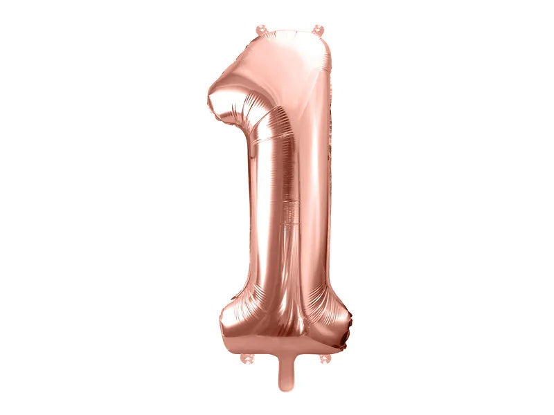 Large Number Rose Gold Foil Balloons (0-9)