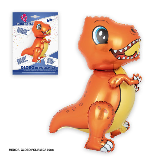 Orange Dinosaur - Standing or Floating Balloon