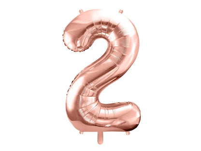 Large Number Rose Gold Foil Balloons (0-9)