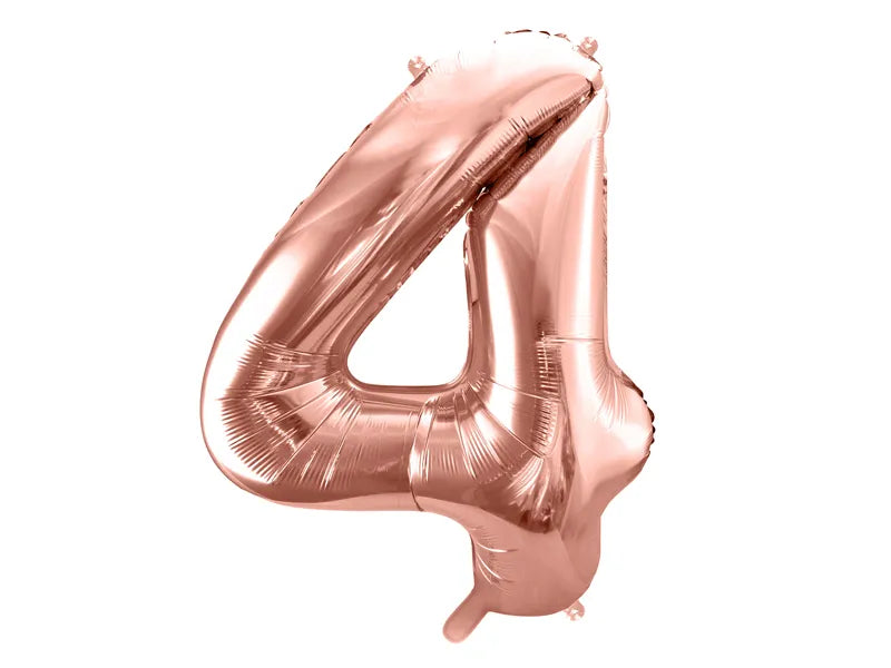 Large Number Rose Gold Foil Balloons (0-9)