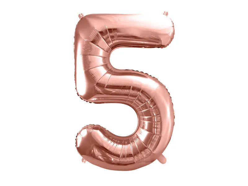 Large Number Rose Gold Foil Balloons (0-9)