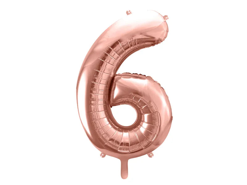 Large Number Rose Gold Foil Balloons (0-9)