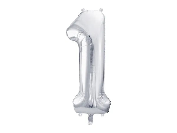 Large Number Silver Foil Balloons (0-9)