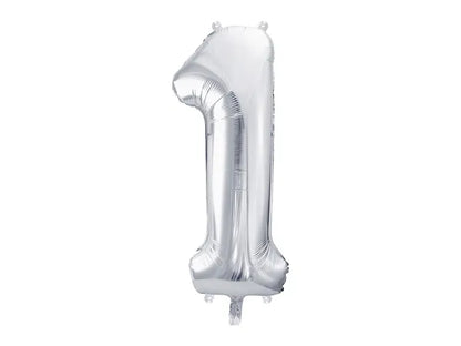 Large Number Silver Foil Balloons (0-9)